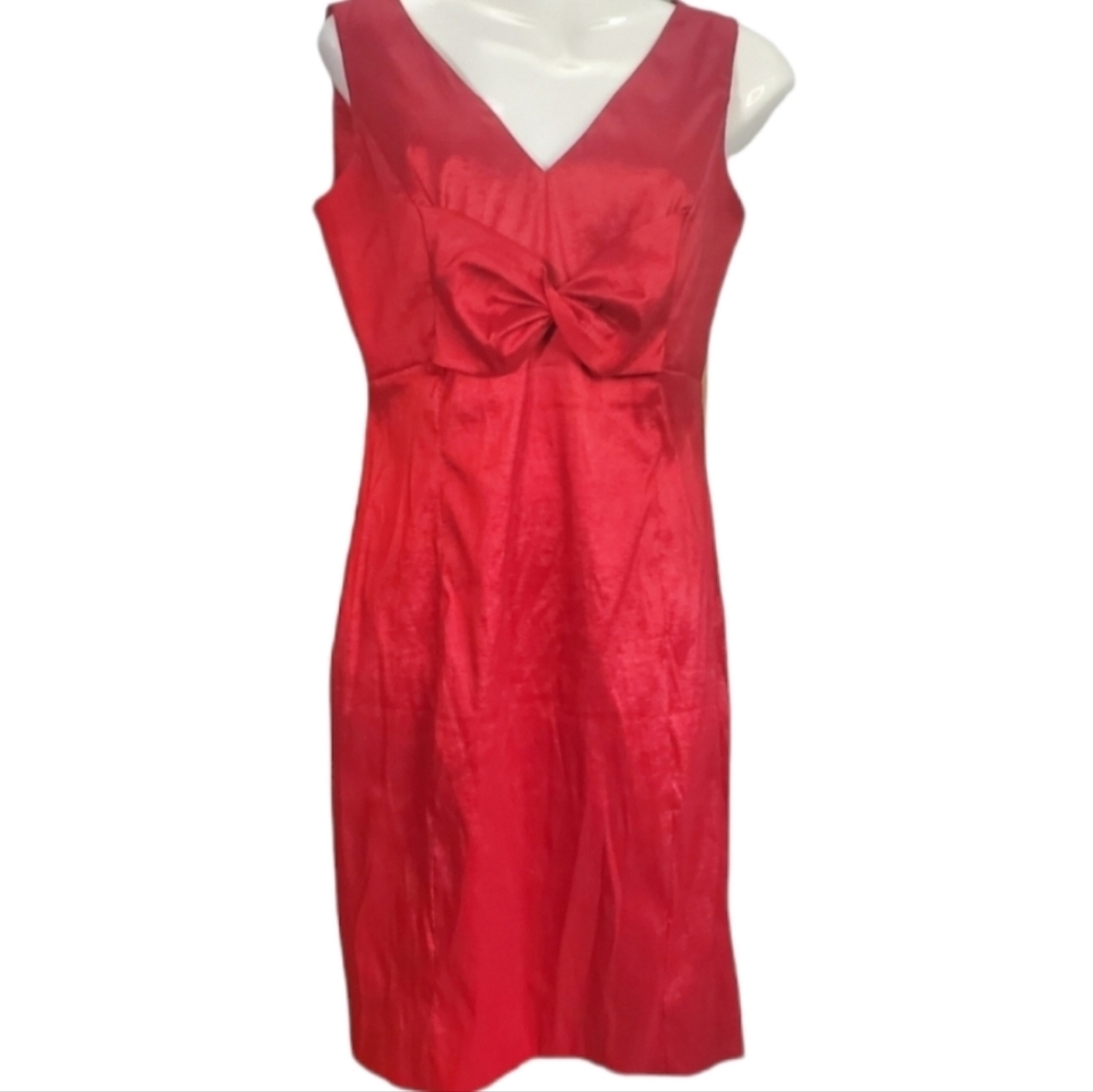 CALVIN KLEIN red sheath dress 8